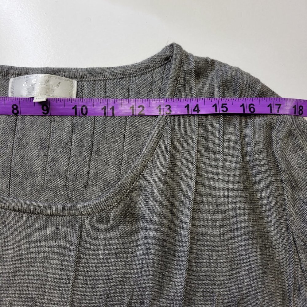 Grey Dress Tunic Dress Long Sleeve Fall Winter Sweater Dress - One Size NEW - Picture 6 of 7